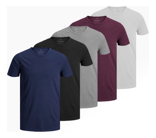 Kit 5 Camisetas Masculinas Slim Fit Básicas Algodão Premium - Loja Confia
