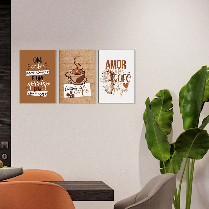 Kit de Quadros MDF ArtDecor – Elegância Moderna para Seu Lar - Loja Confia