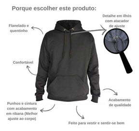 Blusa de Frio Moletom HoodStyle – Conforto e Estilo - Loja Confia