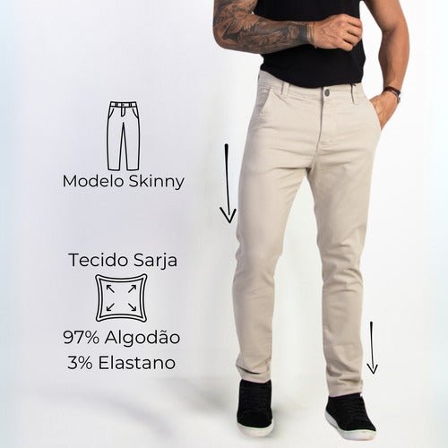 Calça Sarja Premium – Conforto, Estilo e Cor Duradoura em Perfeita Harmonia - Loja Confia