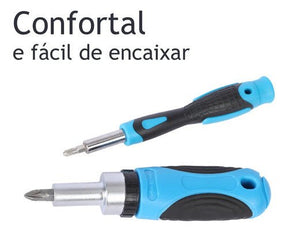 Kit De Ferramentas 44 Peças Chave Catraca Cabo Emborrachado - Loja Confia