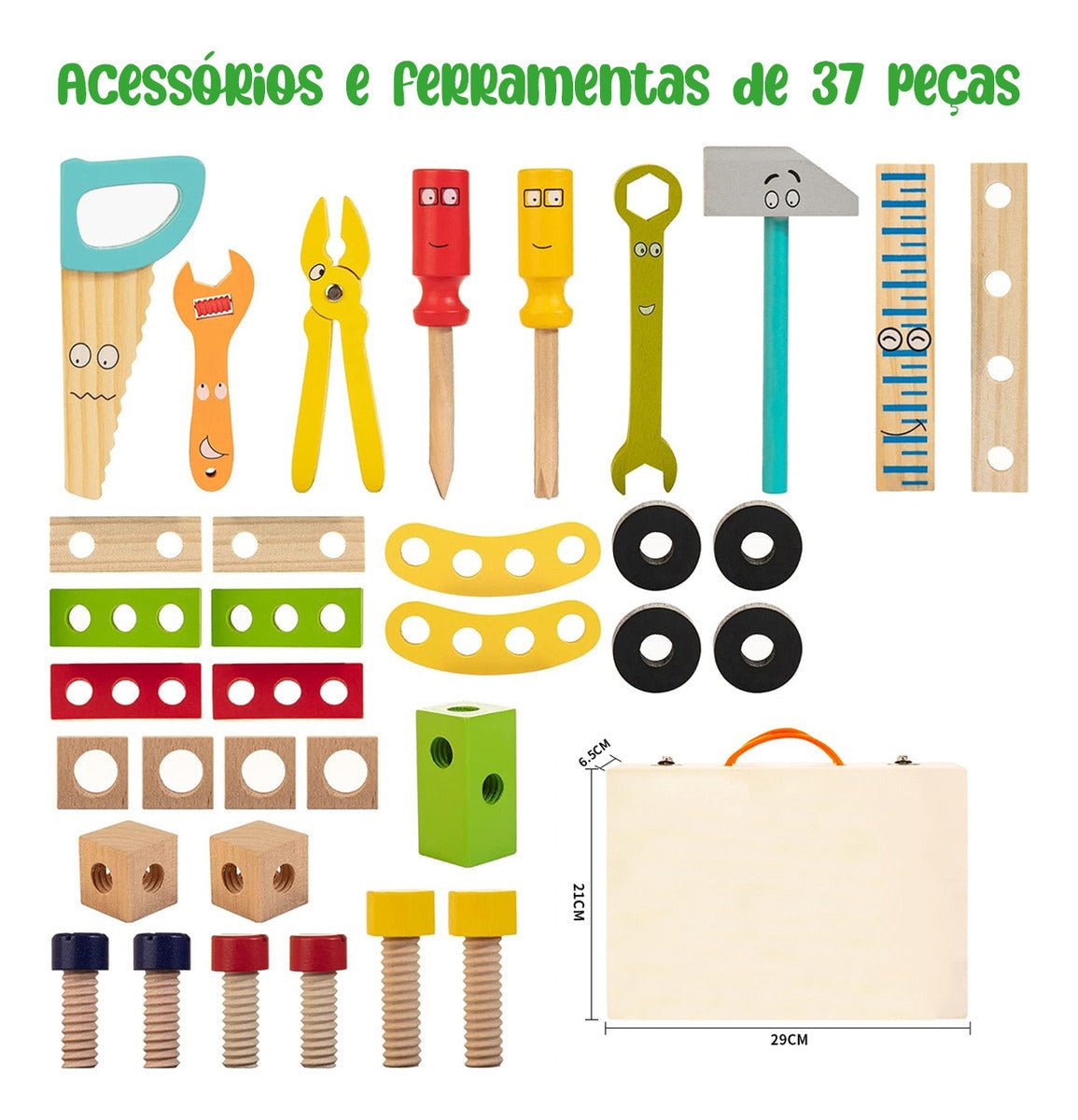 Kit Pequeno Construtor – Diversão Criativa com Ferramentas de Verdade - Loja Confia