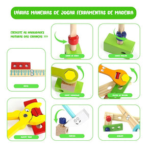 Kit Pequeno Construtor – Diversão Criativa com Ferramentas de Verdade - Loja Confia
