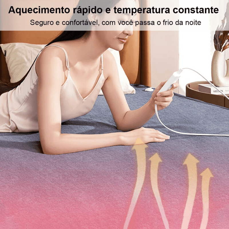 Lençol Térmico DreamWarm® Aquecido com Níveis de Temperatura - Loja Confia