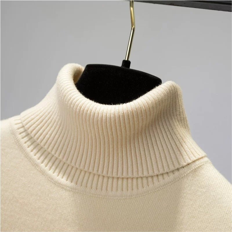 Suéter de Lã Peluciado Premium – Gola Alta Feminino - Loja Confia