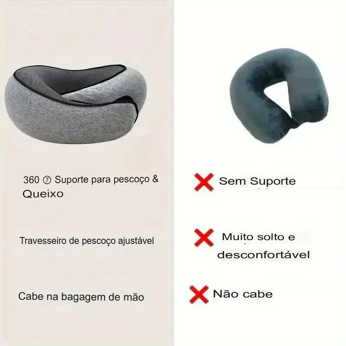 Travesseiro de Viagem SnugFly™ - Seu Companheiro de Viagem! - Loja Confia