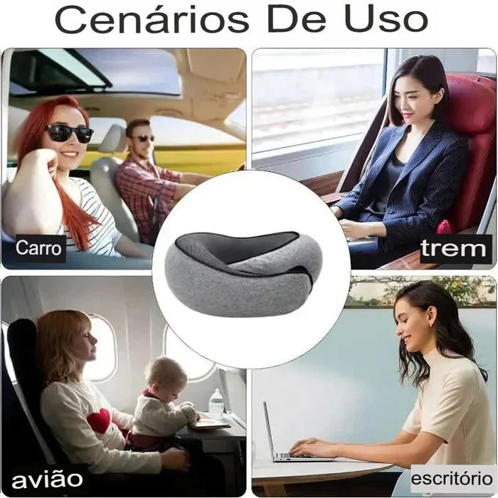 Travesseiro de Viagem SnugFly™ - Seu Companheiro de Viagem! - Loja Confia